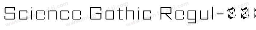 Science Gothic Regul字体转换